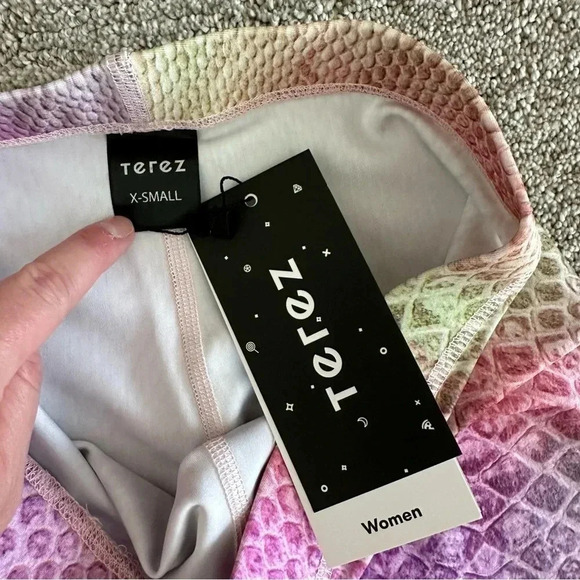 Terez Pink Python Hi-Shine Leggings Size XS - Picture 3 of 9